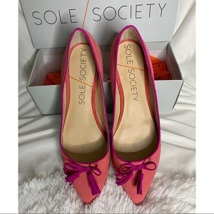 Sole Society So-Ruthie Sweet Pea/Bomb Pink Size 10